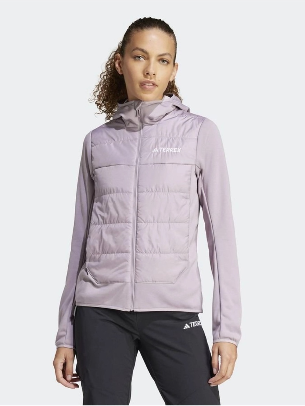 Adidas Terrex Multi hybrid insulated hooded jacket in preloved fig sz L